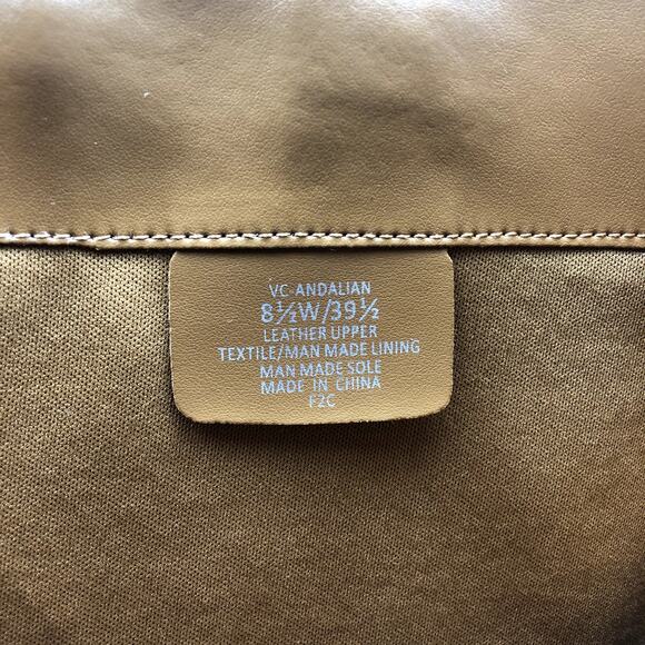 Vince Camuto Women Leather Riding Boot Andalian 8.5 Wide Brown Golden Walnut NWB - Picture 9 of 9